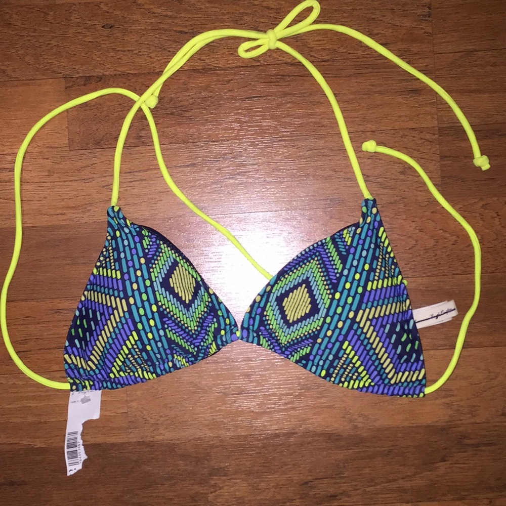 American Eagle geometric/ tribal bikini Top size L